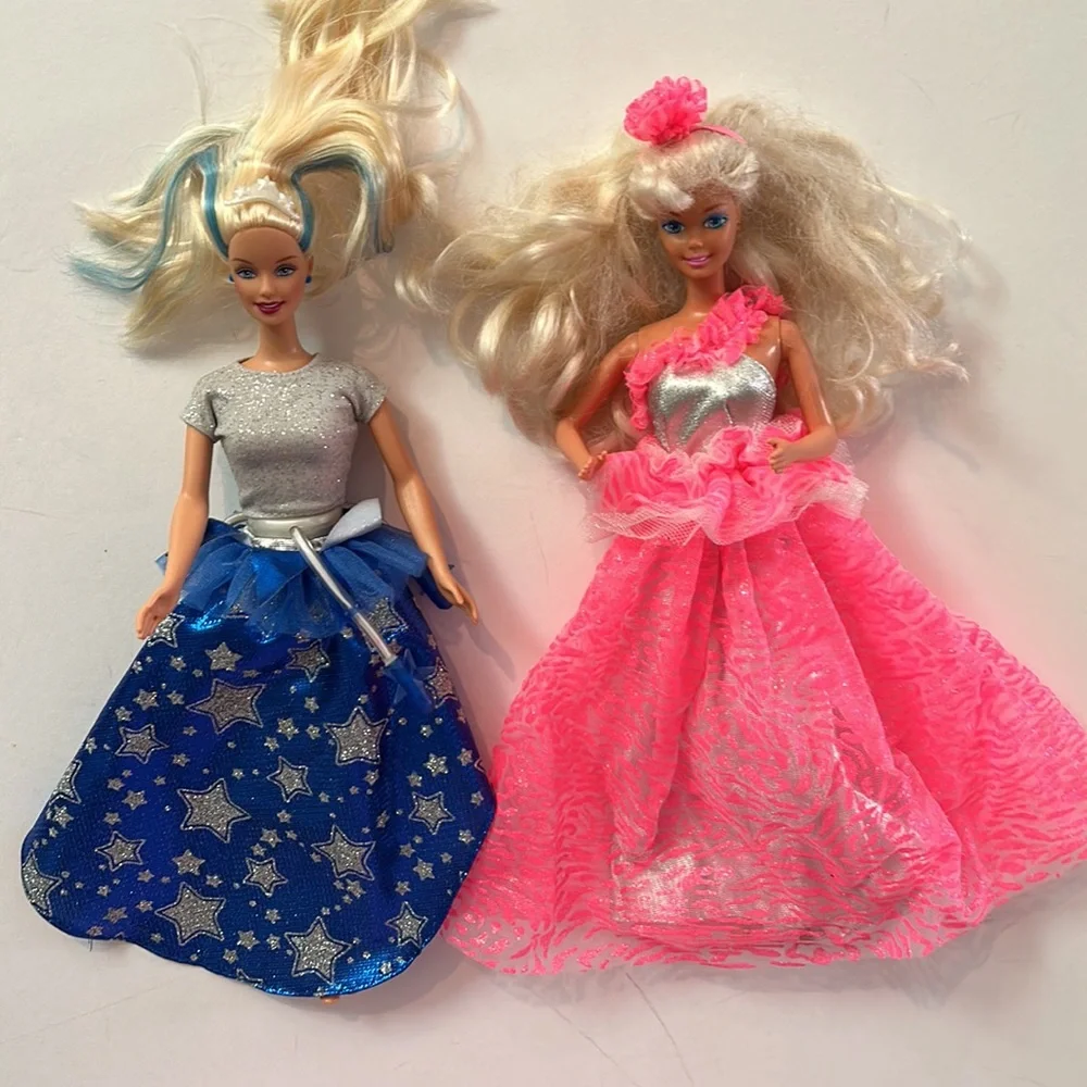 Vintage collectible Starlight Fairy Barbie and Three Looks Barbie +extra clothes